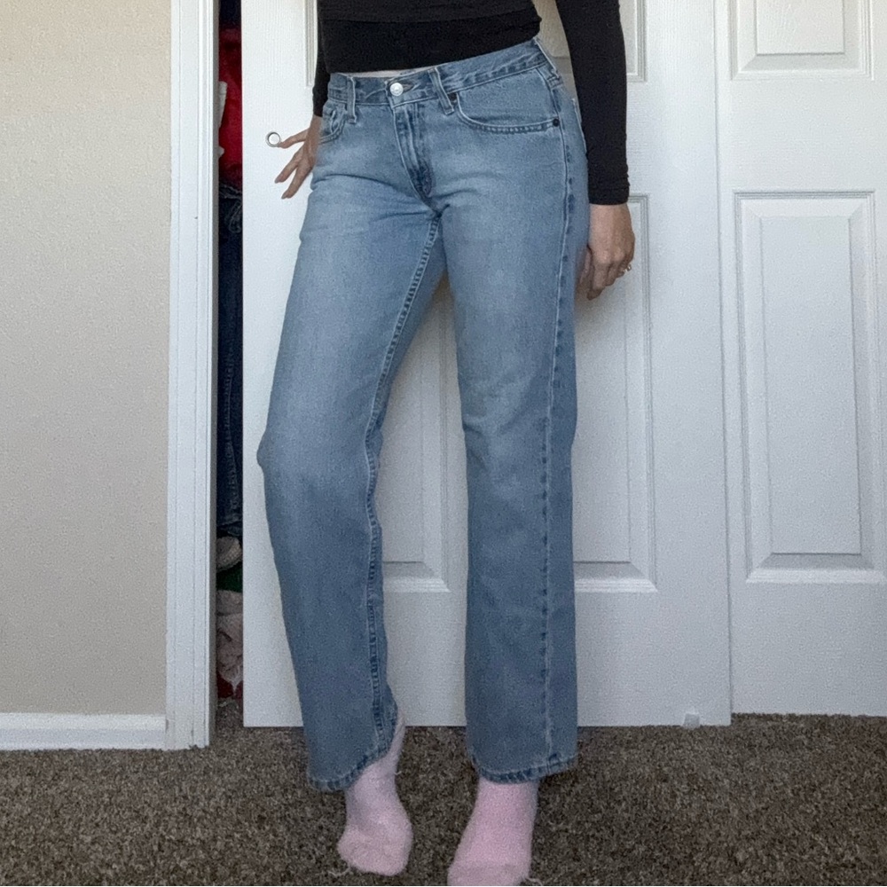 Vintage 522 Levi's Low Rise Loose Fit Jeans Sz 4 Light Wash Dad Jeans